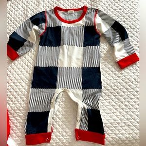 Infant Christmas Onesie/Romper with Faux Flap NWOT